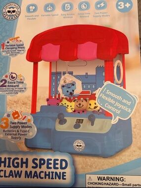 High Speed Claw Machine Toy - Blue & Red